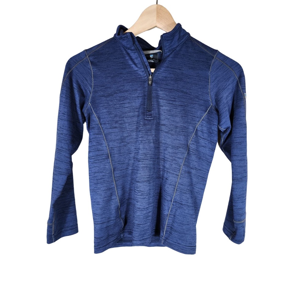 KUHL Boys Navy Blue Long Sleeve Quarter Zip Pullover SZ S (7-8)
